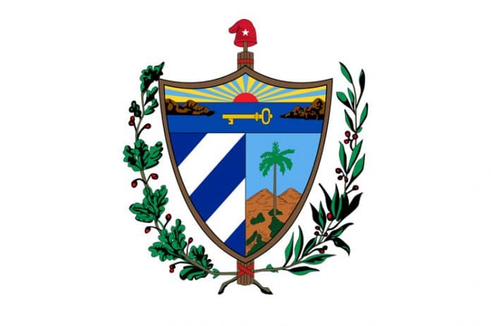 The coat of arms of Cuba